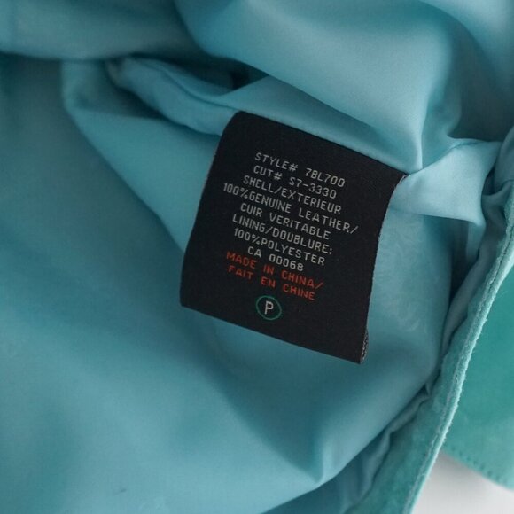 Vintage Denver Hayes Teal 100% Suede Leather Button Up Blazer Jacket 2Xl - Picture 10 of 13